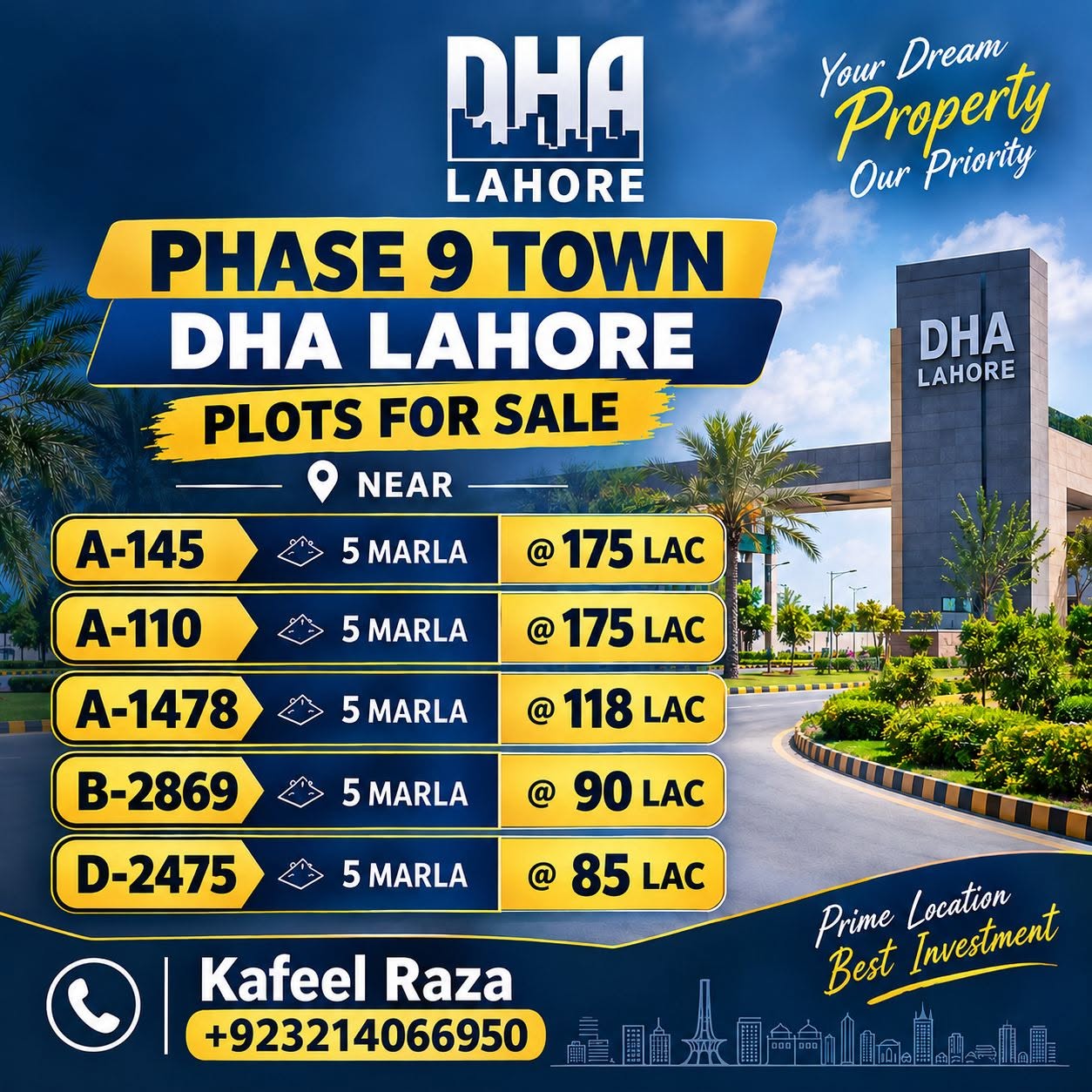 Agent ka FB ad (Kafeel Raza) — 9 Town plots