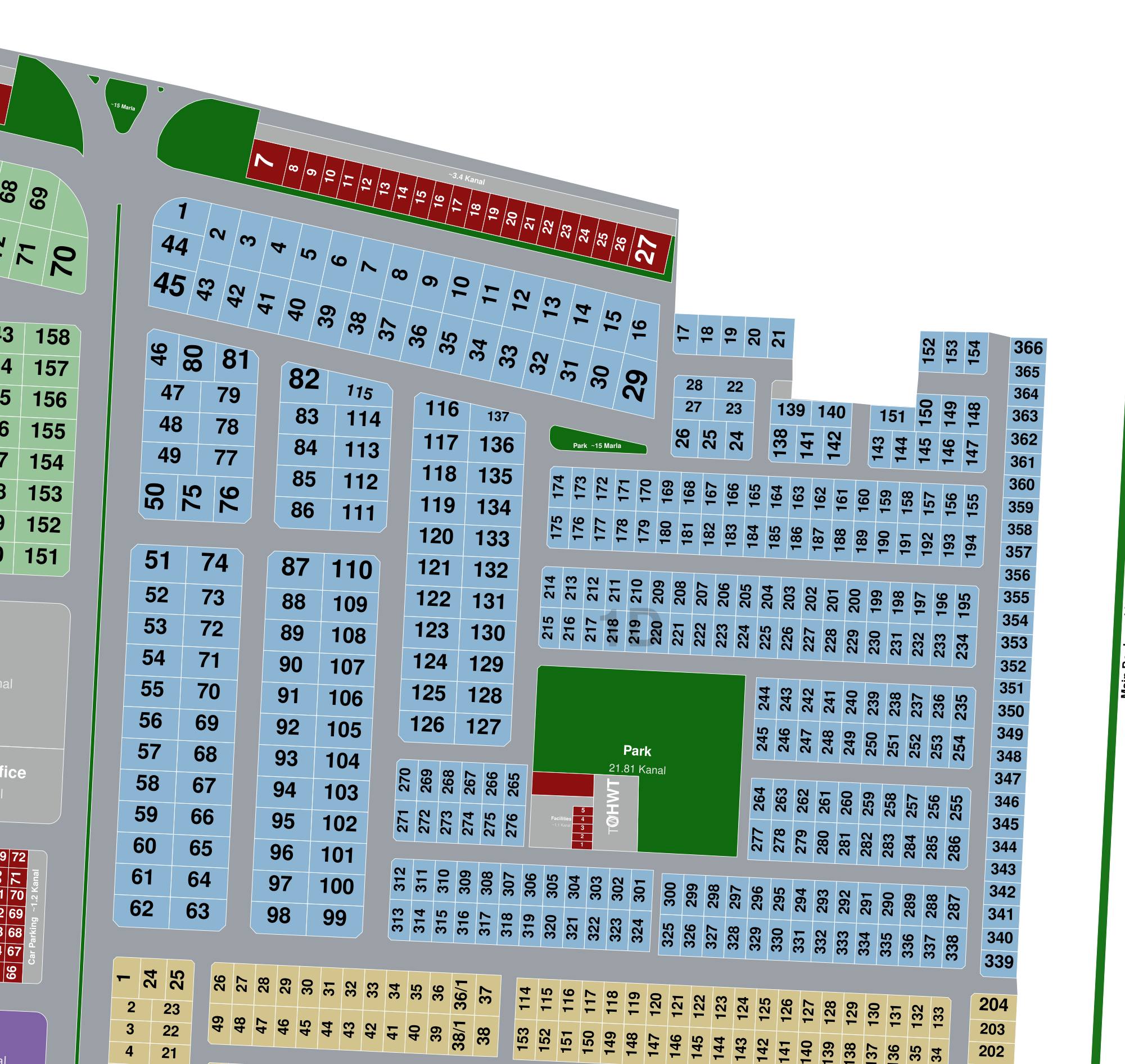 Block 1D map