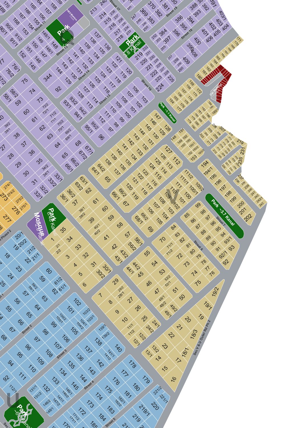Block V map